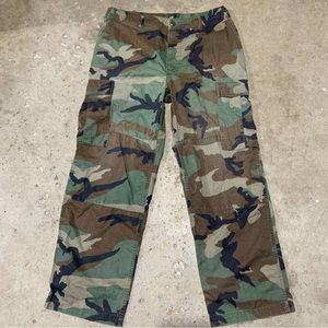 Camo army print cargo pants